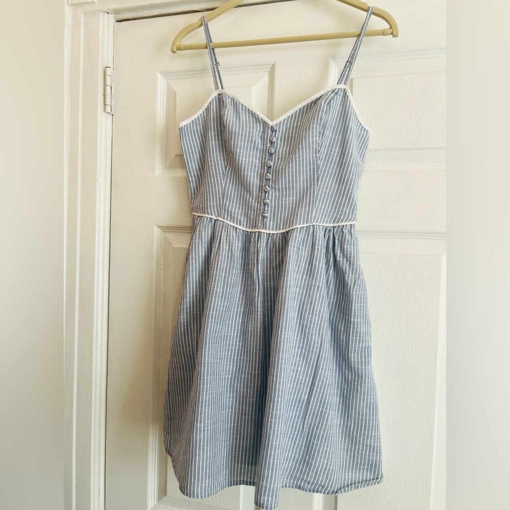 Abercrombie & Fitch Blue and White Striped Dress - Picture 1 of 8